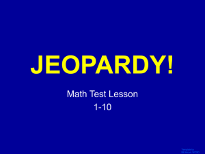 jeopardy! - School City of Hobart
