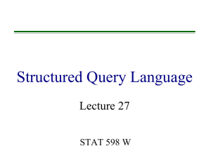 Lecture 27 - Department of Statistics