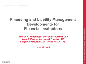 Financing and Liability Management Developments for