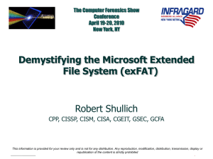 CFS – Demystifying the Microsoft Extended File System (exFAT)