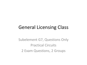 General Licensing Class