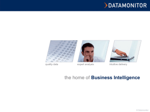Business Intelligence - Datamonitor Healthcare