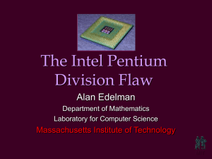 The Pentium SRT Flaw