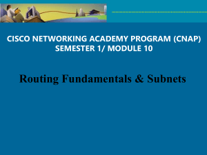 Power Point Chapter 10 CCNA1
