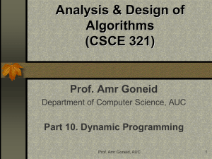Dynamic Programming Algorithm