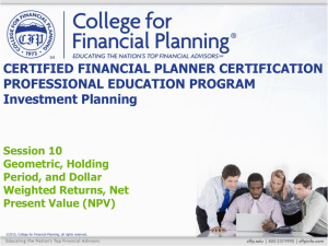Geometric return - College for Financial Planning