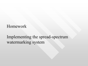 (I) - Implementing the spread-spectrum watermarking system