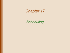 Chapter 17 Scheduling