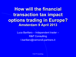 How will the financial transaction tax impact options trading in