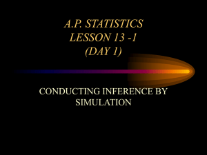 A.P. STATISTICS LESSON 13