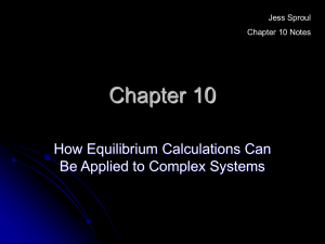 How Equilibrium Calculations Can Be Applied to Complex Systems
