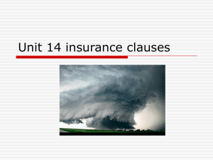 14Unit 14insurance clauses