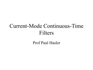 Current-Mode Continuous-Time Filters
