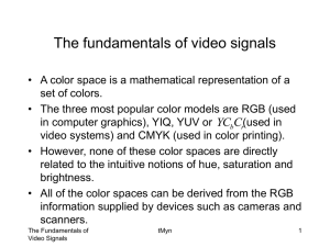 The fundamentals of video signals