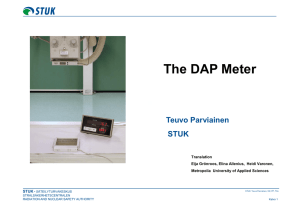 DAP-mittareiden kalibrointi ja mittaukset