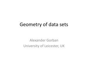 Geometry of data sets - University of Leicester