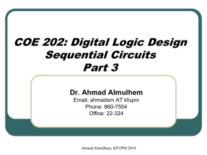 COE 202: Digital Logic Design Sequential Circuits Part 3