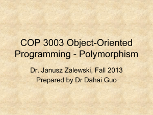 COP 3003 Object-Oriented Programming