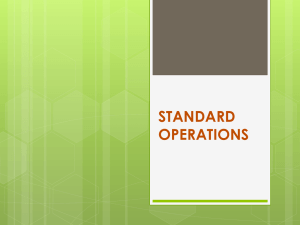 STANDARD OPERATIONS - TIN416