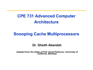Snooping Cache Multiprocessors