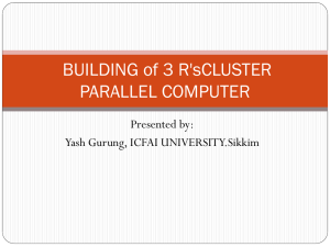 A Proposal of Building Three R`s Cluster Paraller