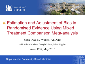 Estimation and Adjustment of Bias in Randomised Evidence Using