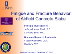 Fatigue and Fracture of Concrete Slabs for Airfields