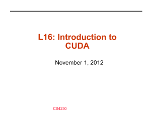 Introduction to GPUs and CUDA