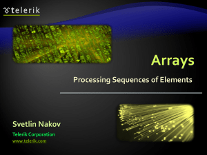 Arrays - Telerik