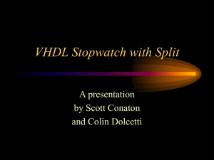 VHDL Stopwatch with Split