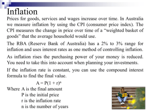Inflation and appreciation