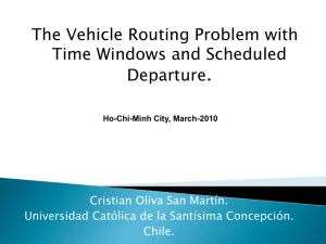 “Problema de diseño de rutas para vehículos con ventanas de
