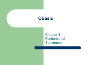 Simple QBasic Statements