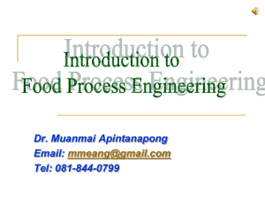 Ch 1 Introduction to food Engineering