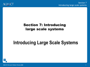 Introducing Large Scale Systems