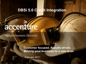 DBS 2.3.4 to DBSi 5.0 Credit Integration