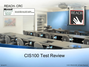 CIS100 Test Review
