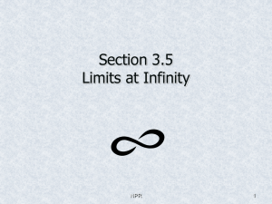 Section 3.5 Limits at Infinity
