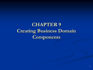 CHAPTER 9 Creating Business Domain Components