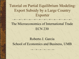 Tutorial on Partial Equilibrium Modeling: The Case of an