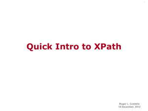 Quick Intro to XPath