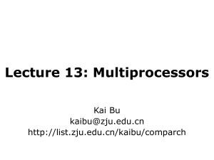 Lecture 13: Multiprocessors