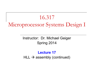 HLL and x86 assembly - Michael J. Geiger, Ph.D.