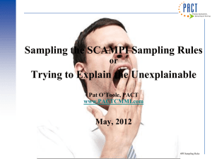 SCAMPI Sampling Rules - Twin-SPIN