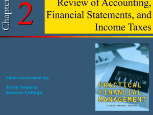 Chapter 2: Review of Accounting, Financial Statements and Income