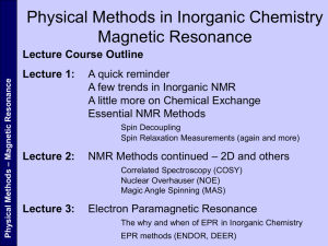 Physical Methods: NMR