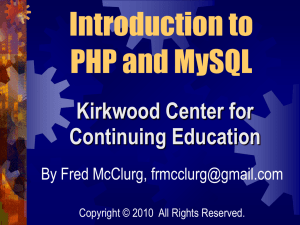 Working With Forms - Kirkwood Web Certificate Server