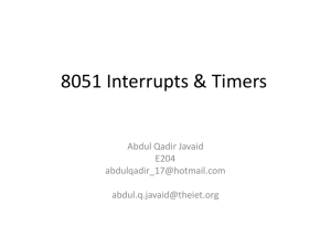 8051 Interrupts & Timers