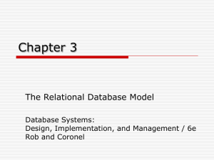 The Relational Database Model