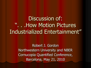 How Motion Pictures Industrialized Entertainment